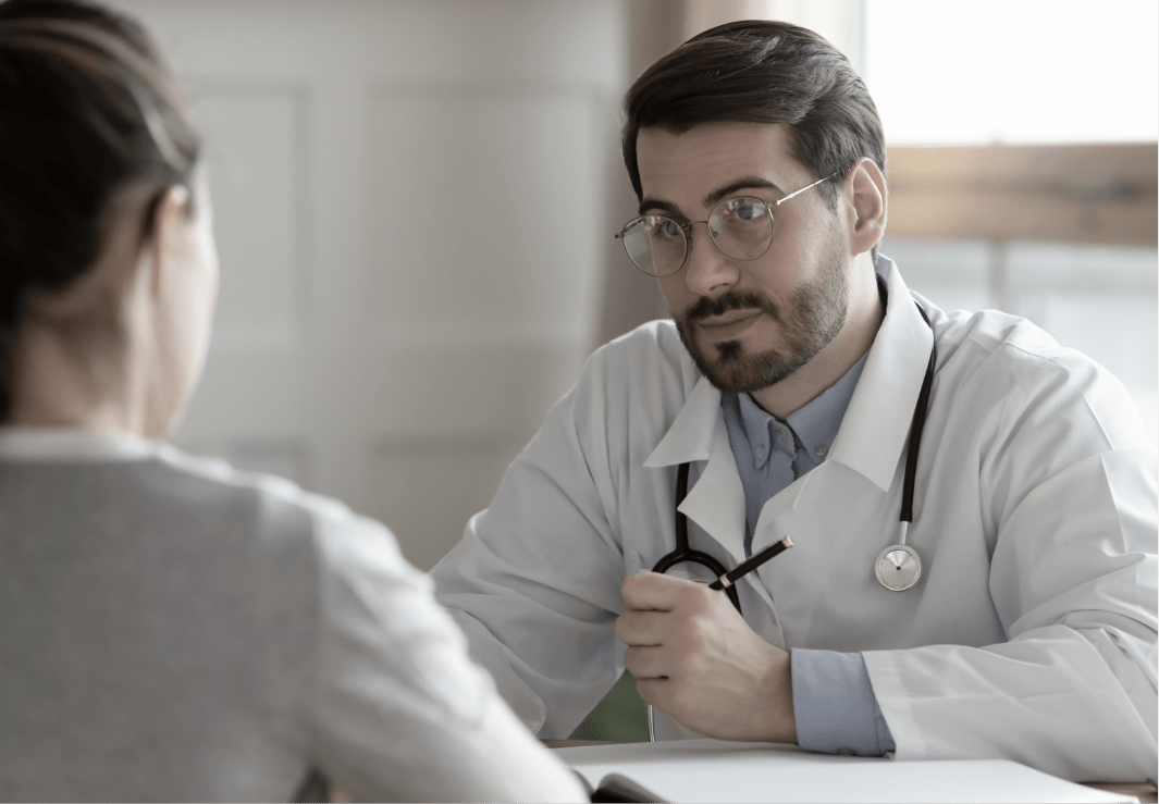 woman consulting a doctor