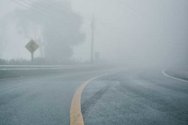 fog on road
