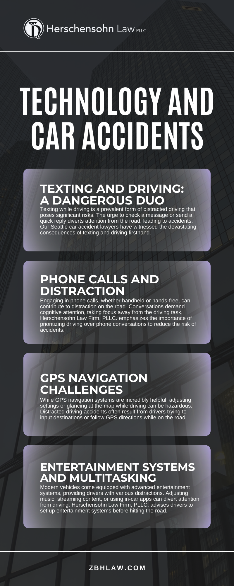 Technology And Car Accidents Infographic
