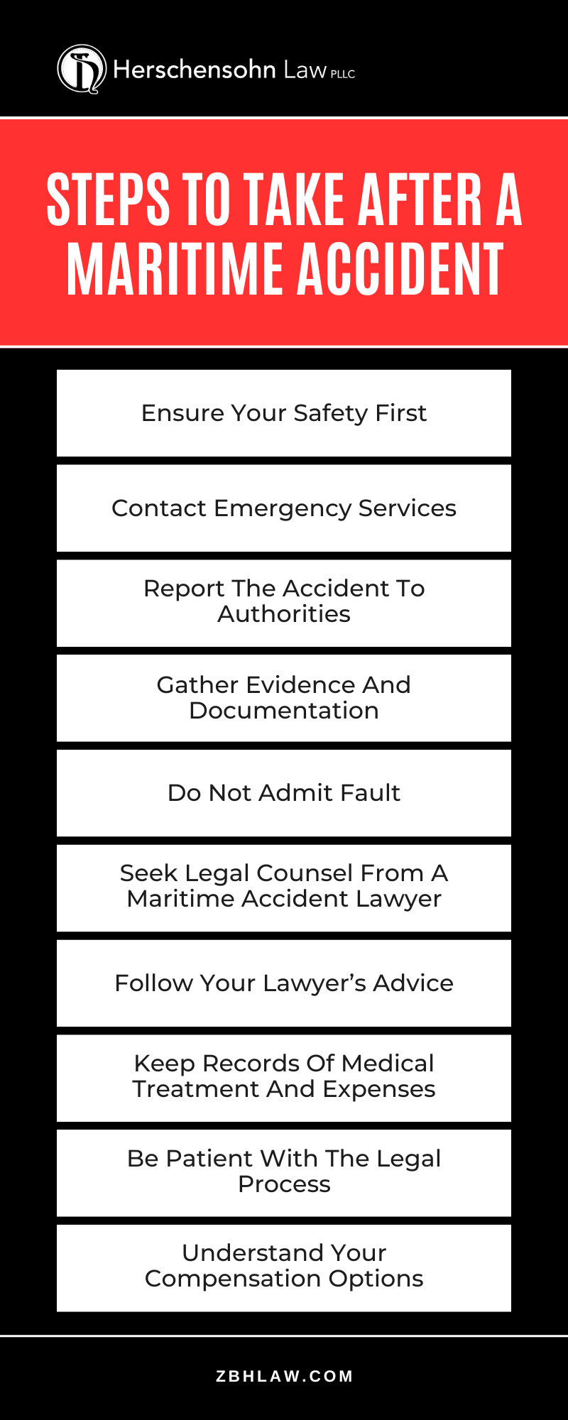 Steps To Take After A Maritime Accident Infographic