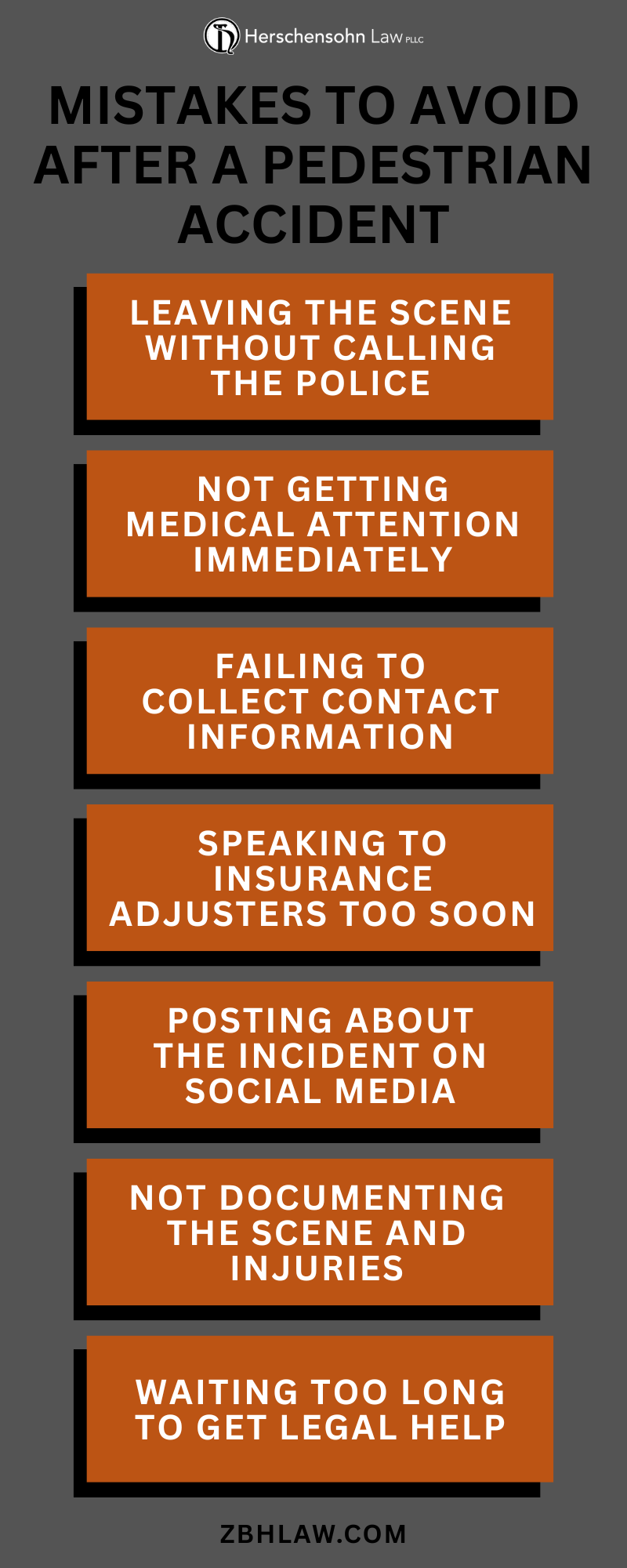 Mistakes To Avoid After A Pedestrian Accident Infographic