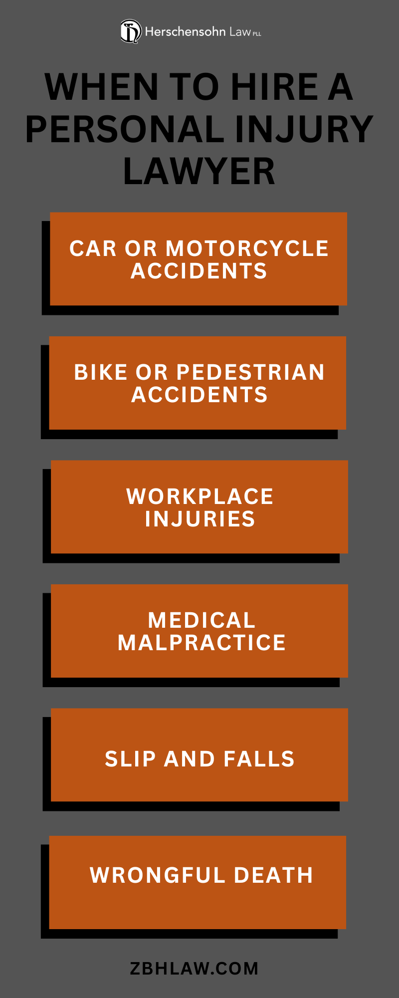 When To Hire A Personal Injury Lawyer Infographic